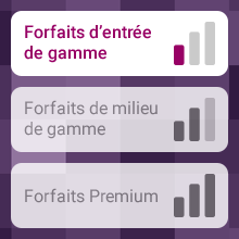 Forfaits sans engagement d'entrée de gamme